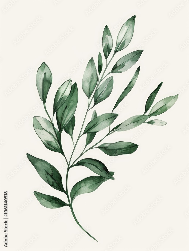 Hand-drawn botanical illustration Hand-drawn botanical illustration