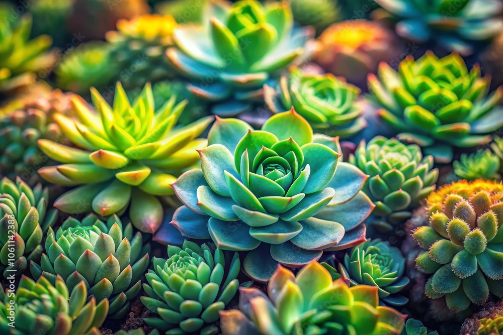 Vibrant Green Succulents in Abundant Display Vibrant Green Succulents in Abundant Display
