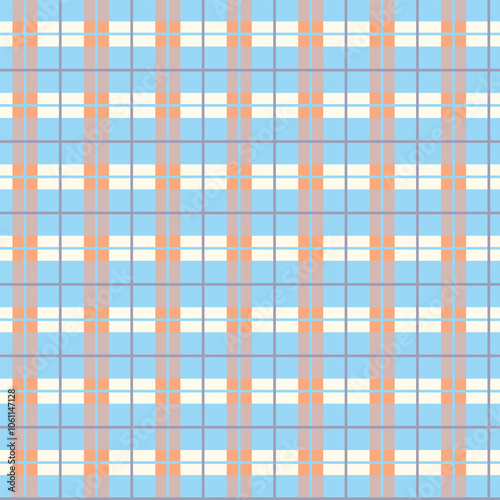 Classic tartan plaid vector seamless pattern. Colorful geometric background. Abstract madras plaid wallpaper. Scottish check weave fashion print