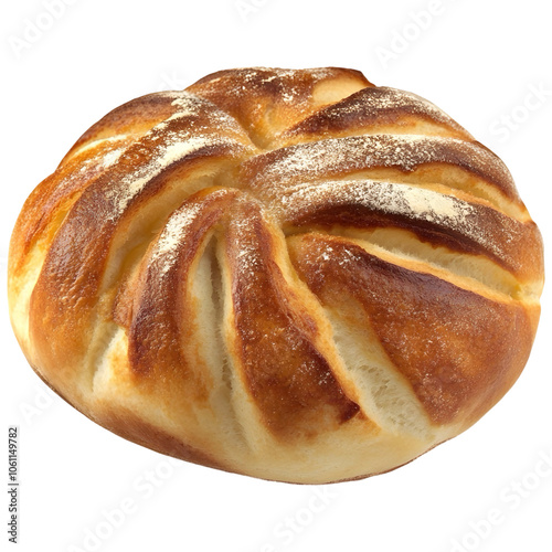 sweet bun isolated on white