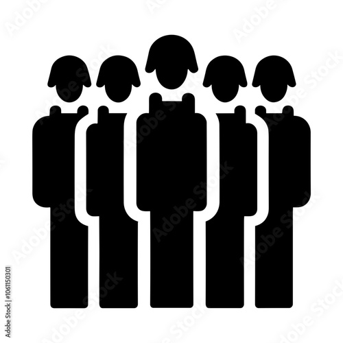 Clean and Modern Troops Icon Pictogram Highlighting Soldiers in Combat Stance for a Strong Military Illustration 