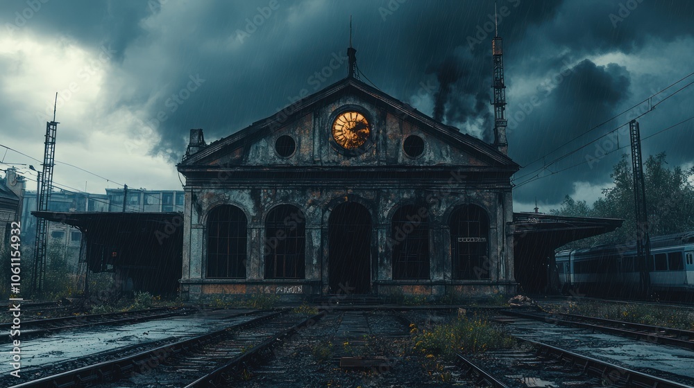 Fototapeta premium Abandoned Train Station
