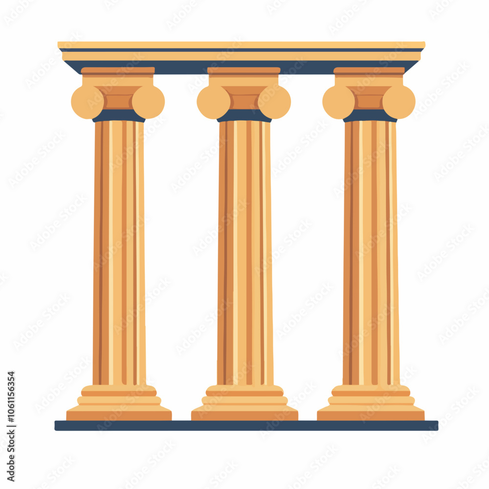 Obraz premium greek pillar simple vector