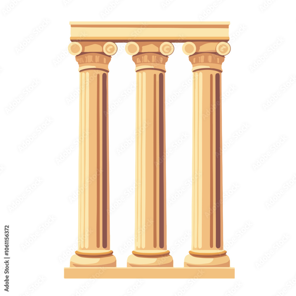 greek pillar simple vector