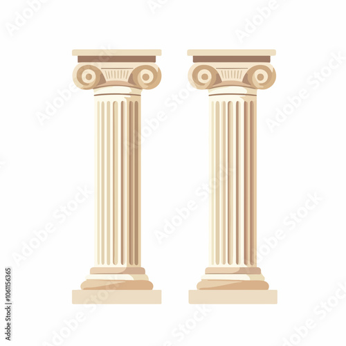 greek pillar simple vector