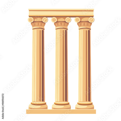 greek pillar simple vector