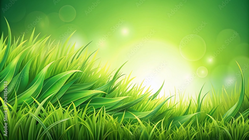 Obraz premium Abstract Green Grass Vector Background for Nature Themes, Eco-Friendly Designs, and Organic Concepts