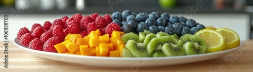 Vibrant Rainbow of Fruits and Vegetables A Delicious Immune-Boosting Plate of Nutrient-Rich Goodness