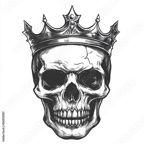 Obraz na płótnie skull wearing a crown. The decoration element for Halloween. w salonie