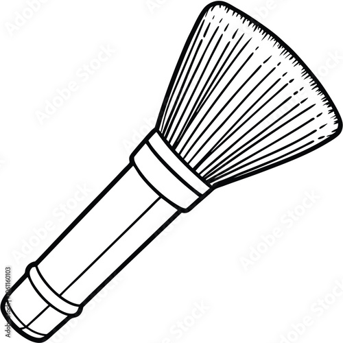 Contour Brush makeup tool vector silhouette