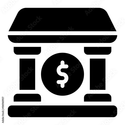 Bank Solid Icon