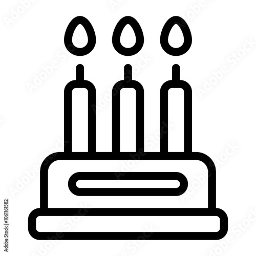 Candles line icon