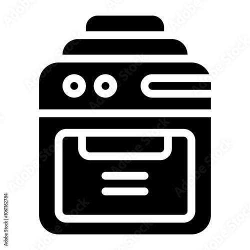 Dark Printer Solid Icon