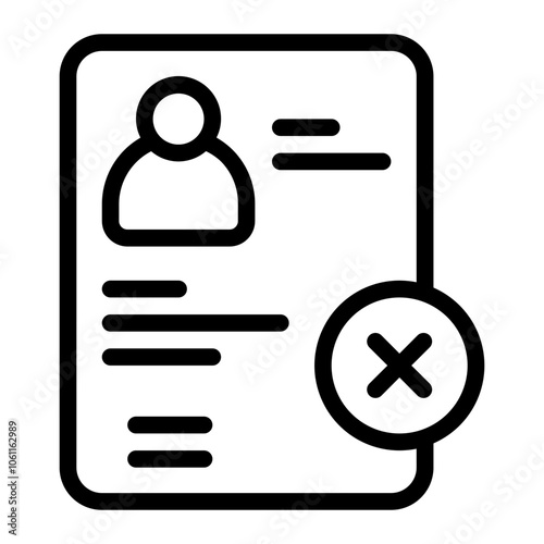 Denied line icon