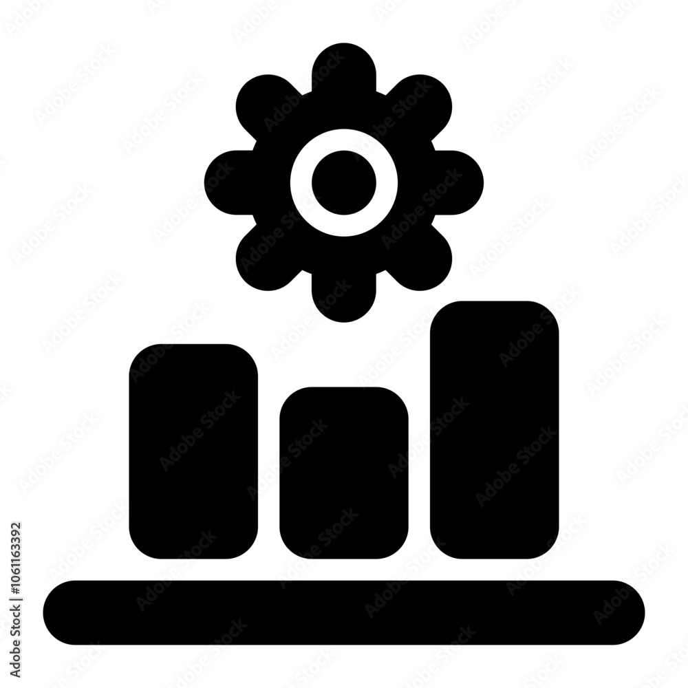 Efficiency Planning solid icon Efficiency Planning solid icon