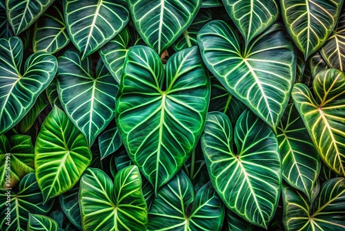 Captivating Alocasia Portei Pattern: A Stunning A4 Wallpaper of Philippine Flora, Showcasing Nature's Vibrant Colors and Intricate Leaf Designs for Home and Office Decor photo