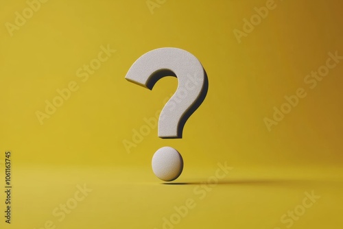 A white question sign on a yellow background - Backgrounds