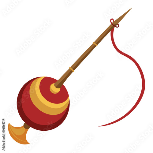 Berimbau vector illustration isolated on a white background