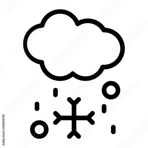 Hail line icon