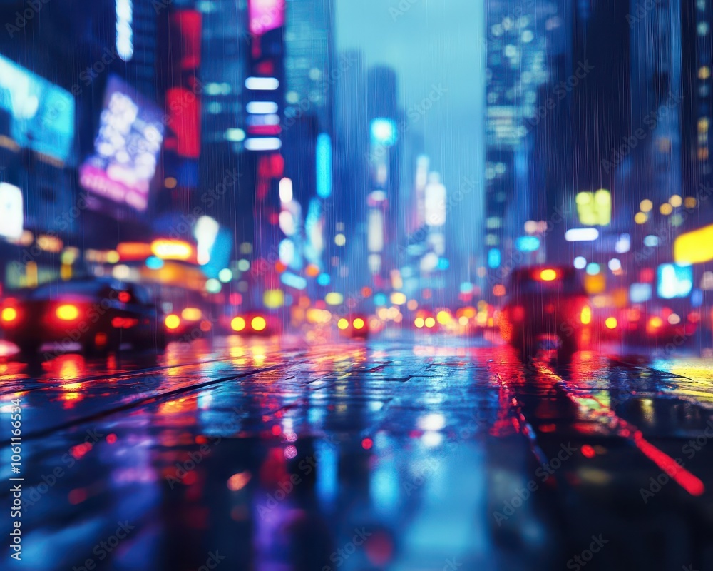 Urban city life with vibrant street lights, dynamic movement, soft lighting, bustling energy, modern cityscape Urban city life with vibrant street lights, dynamic movement, soft lighting, bustling energy, modern cityscape