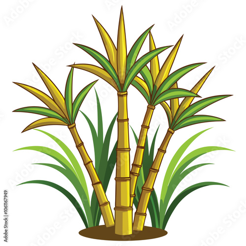 Sugarcane vector illustration isolated on a white background