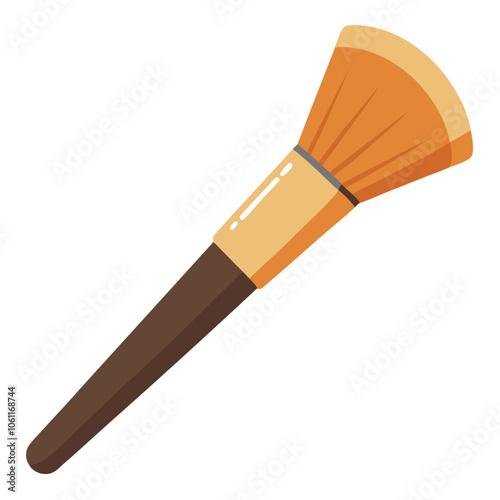 Makeup Powder Brush vector illustration isolated on a white background