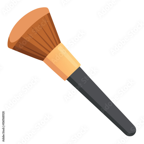 Makeup Powder Brush vector illustration isolated on a white background