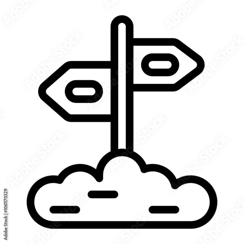 Road Sign line icon