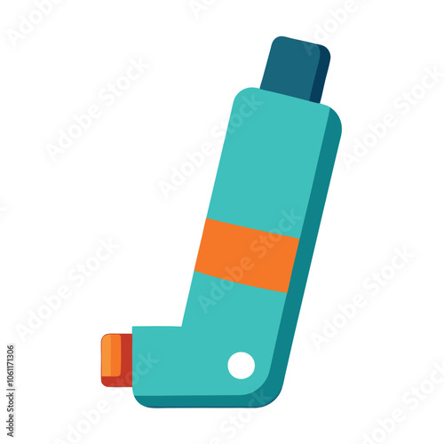 Asthma inhaler vector illustration isolated on a white background