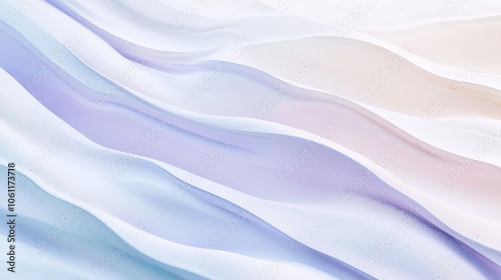 Obraz premium Soft pastel colors blend seamlessly in a mesmerizing display of flowing abstract waves, creating a modern and elegant background suitable for various design projects