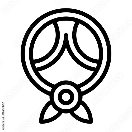 Wreath line icon