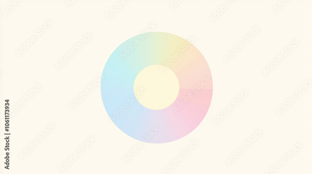 Colorful gradient wheel with soft pastel tones creating a harmonious blend of colors, ideal for representing color palettes, design concepts, or abstract visuals Colorful gradient wheel with soft pastel tones creating a harmonious blend of colors, ideal for representing color palettes, design concepts, or abstract visuals