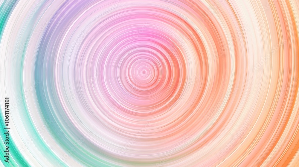 Mesmerizing image with pastel concentric circles swirling together in vibrant vortex. Perfect for trendy and creative projects Mesmerizing image with pastel concentric circles swirling together in vibrant vortex. Perfect for trendy and creative projects