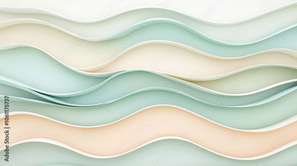 Soft pastel colors blend seamlessly in a wavy striped pattern, forming a visually appealing abstract design ideal for backgrounds and decorative purposes Soft pastel colors blend seamlessly in a wavy striped pattern, forming a visually appealing abstract design ideal for backgrounds and decorative purposes