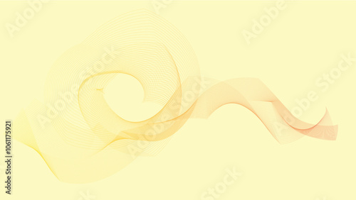 Vector illustration of line art background abstract. Decorative spiral line in colorful with solid pastel. Digital resources background for social media, poster, cover, leaflet