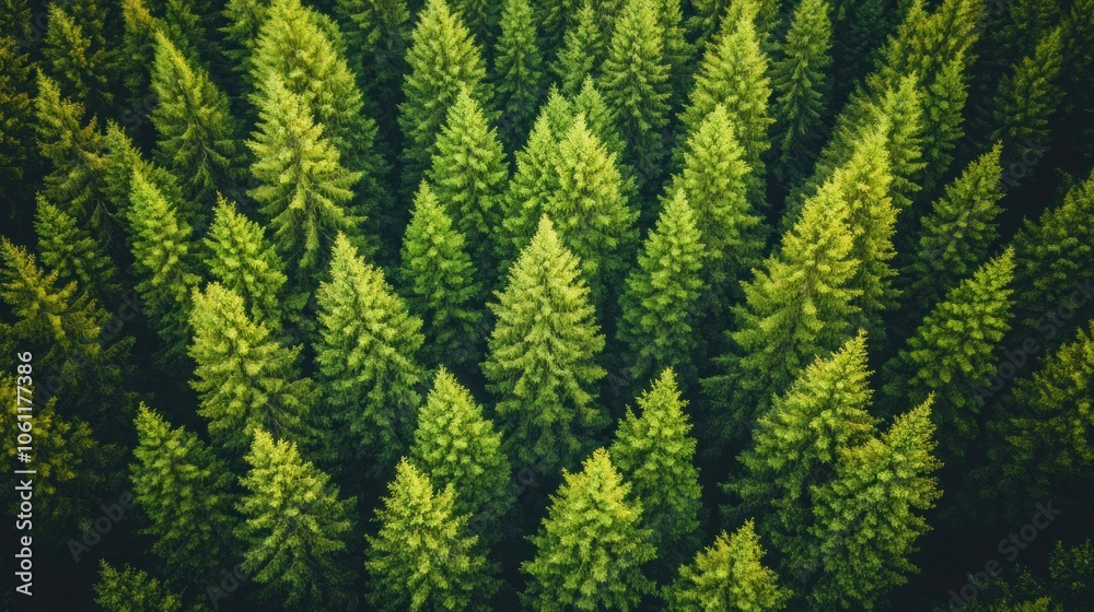 Aerial view of a dense, green coniferous forest showcasing nature's beauty and diversity. Aerial view of a dense, green coniferous forest showcasing nature's beauty and diversity.