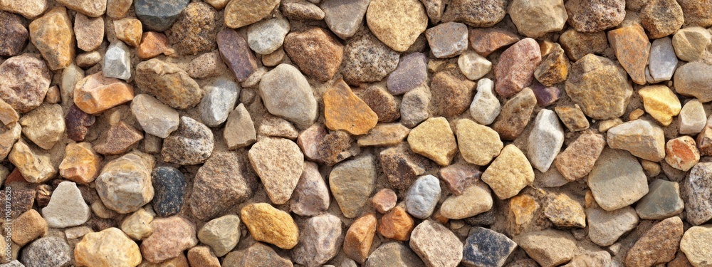 A close-up view of assorted natural stones in varying colors and sizes. A close-up view of assorted natural stones in varying colors and sizes.