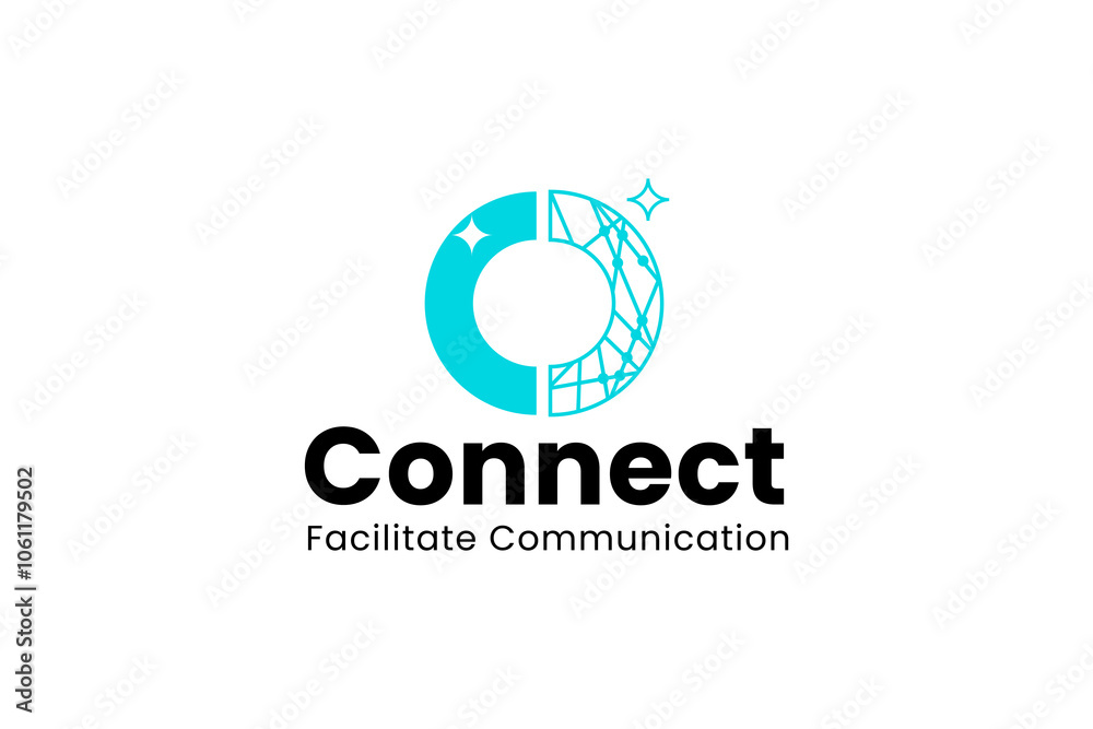 connecting logo vector icon illustration connecting logo vector icon illustration