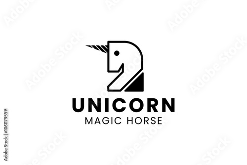 Unicorn logo design. Creative logo design. Best logo design