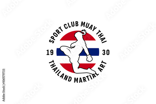 muay thai logo vector icon illustration