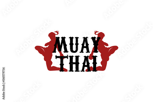 muay thai logo vector icon illustration