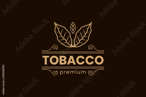 tobacco leaf logo vector icon illustration