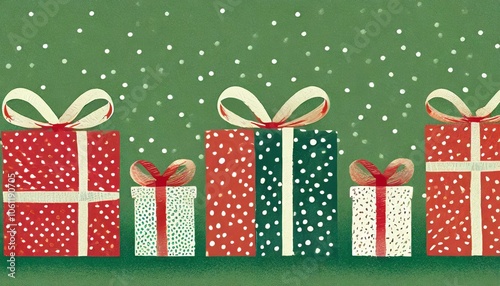 Festive Christmas Presents Illustration