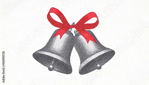 Silver Bells with Red Ribbon
