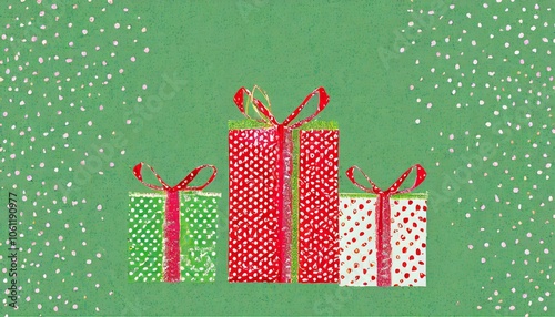 Festive Gift Boxes Illustration