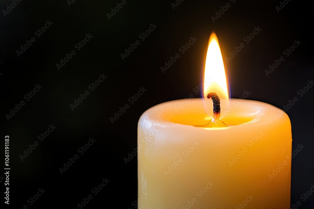 candle flame isolate on black background, symbol of prayer and remembrance candle flame isolate on black background, symbol of prayer and remembrance