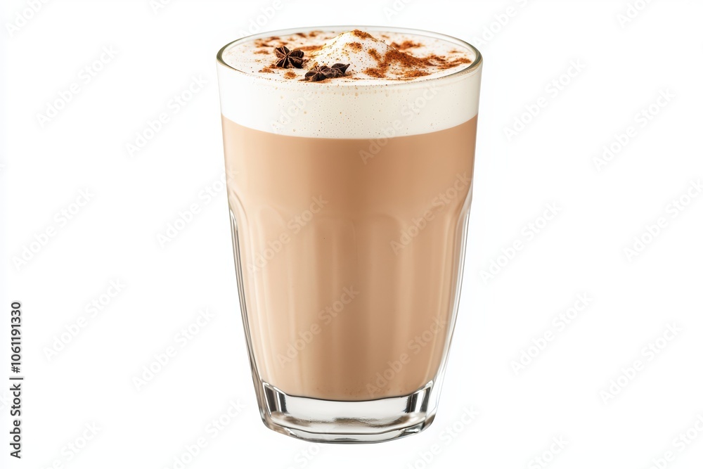 Delicious creamy coffee in a glass with frothy topping, perfect for dessert or a morning treat. Delicious creamy coffee in a glass with frothy topping, perfect for dessert or a morning treat.