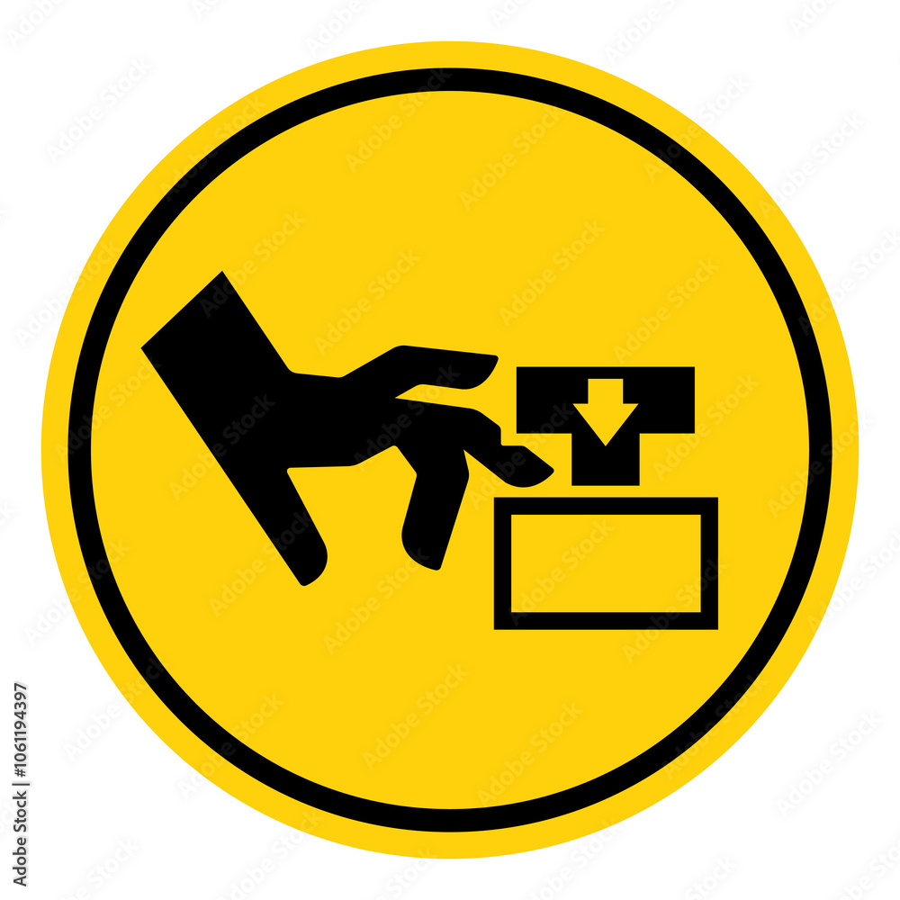 Crush and Cutting Of Finger Hazard Symbol Sign, Vector Illustration, Isolate On White Background Label. EPS10 Crush and Cutting Of Finger Hazard Symbol Sign, Vector Illustration, Isolate On White Background Label. EPS10