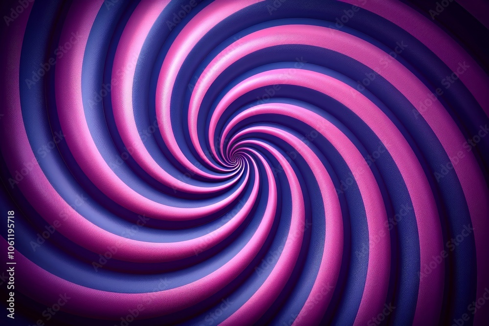 A dynamic pattern of pink and purple spirals rotates inward, creating a captivating visual effect. The design draws the eye with its hypnotic motion and rich color contrast. A dynamic pattern of pink and purple spirals rotates inward, creating a captivating visual effect. The design draws the eye with its hypnotic motion and rich color contrast.