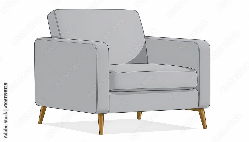 Simple Grey Modern Chair Simple Grey Modern Chair